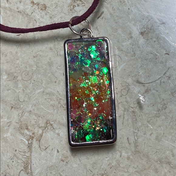 New Chakra Inspired Pendent, 1-of-a-kind 2-sided creation, a work of art. - Picture 7 of 7